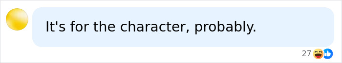 Chat message likely related to lip filler character context