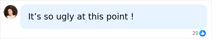 Negative social media comment on lip filler appearance