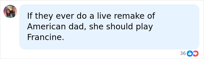 Social media comment suggesting live remake casting