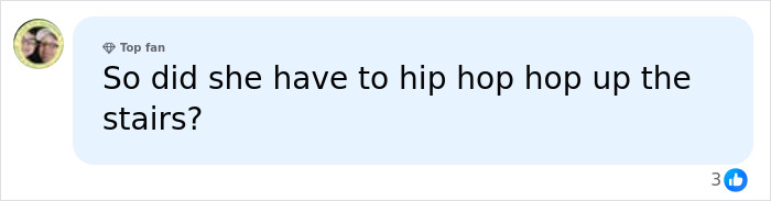 A comment from a top fan on social media asks about Kim Kardashian's Met Gala wardrobe and navigating stairs.
