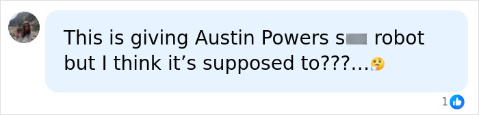 A message bubble reads, This is giving Austin Powers robot but I think it's supposed to???. It comments on Kim Kardashian Met Gala wardrobe.