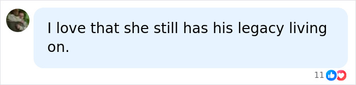 A social media comment reads, I love that she still has his legacy living on, referring to the woman who used late son's bodily fluids.