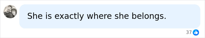Comment stating Mackenzie Shirilla is where she belongs