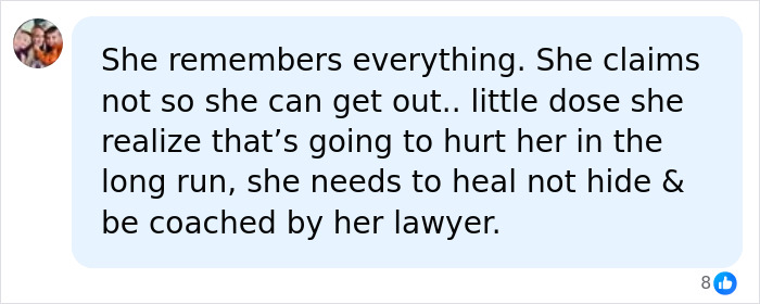 Comment about Mackenzie Shirilla needing healing and coaching after crash response