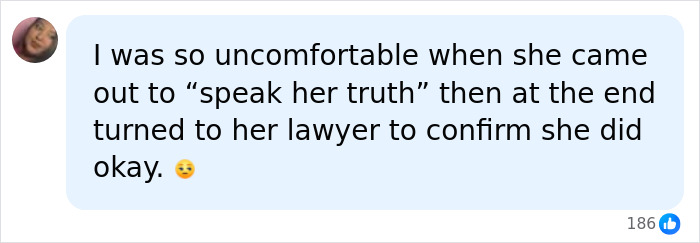 Comment expressing discomfort about Mackenzie Shirilla's crash response and lawyer