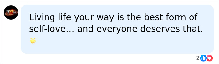 A social media post with a quote about self-love, encouraging teens with rare skin conditions to embrace themselves.