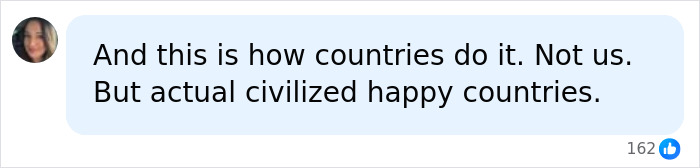 Screenshot of comment praising civilized countries' maternity leave policies Screenshot of comment praising civilized countries' maternity leave policies