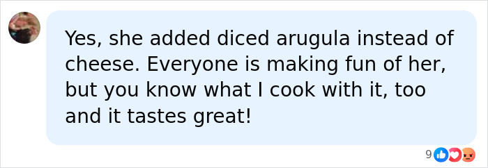 Comment on arugula replacing cheese in diet hack Comment on arugula replacing cheese in diet hack