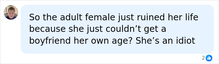 A social media comment about a female World Cup soccer hopeful and a 14-year-old boy, questioning her choices.