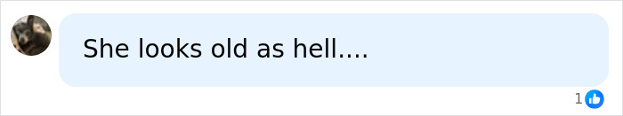 A text message from a user with a dog profile picture saying, "She looks old as hell...." This could be a reaction to Olivia Wilde's red carpet look.