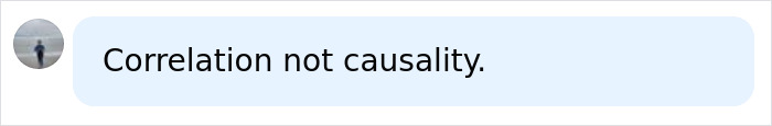 A user comment: Correlation not causality. This highlights the scientific scrutiny of the University College London study. A user comment: Correlation not causality. This highlights the scientific scrutiny of the University College London study.