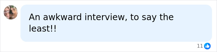 A text message bubble saying An awkward interview, to say the least!!, relevant to Blake Lively interview fears.