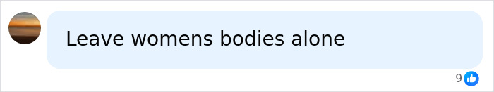 A social media post reads Leave womens bodies alone. This relates to Olivia Wilde Gollum comparisons.