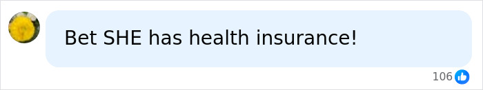 Comment speculating about Pam Bondi's health insurance coverage