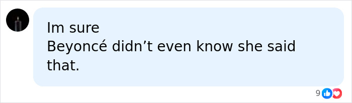 A comment bubble stating, Im sure Beyonc&eacute; didn't even know she said that, reflecting Met Gala rules.