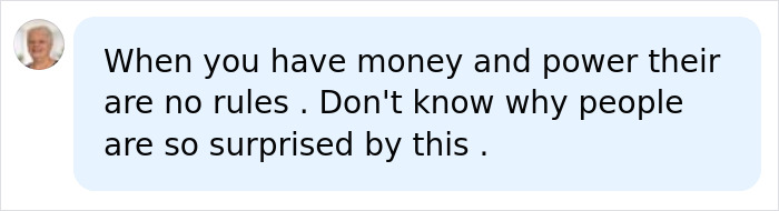 A user comment from a Beyonc&eacute; and Nicole Kidman article, stating that money and power mean no rules, reflecting their Met Gala move.