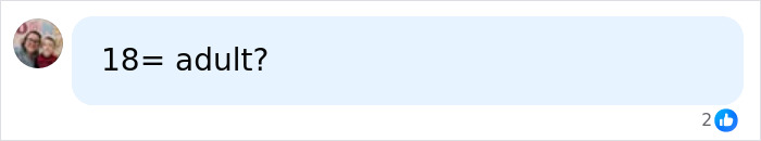 Comment questioning if 18 means adult in Hayden Panettiere context