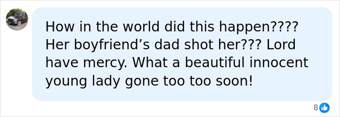 Shock that 22 year-old college grad was shot by boyfriend's dad