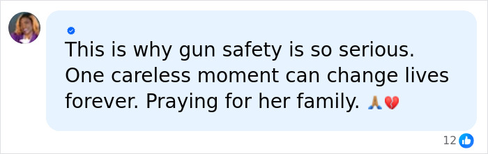 Social media comment about gun safety and haunting autopsy