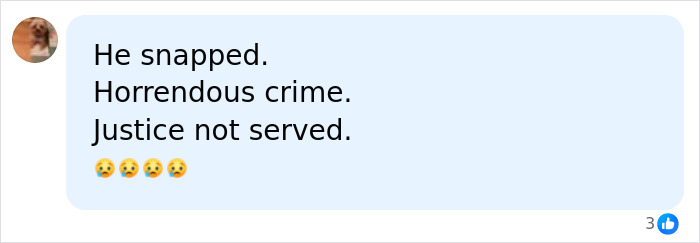 Comment describing Chris Watts crime as horrendous and unjust