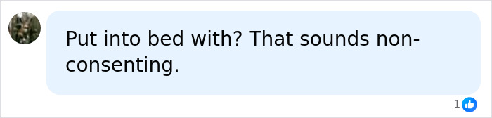 Comment expressing concern about non-consensual situation