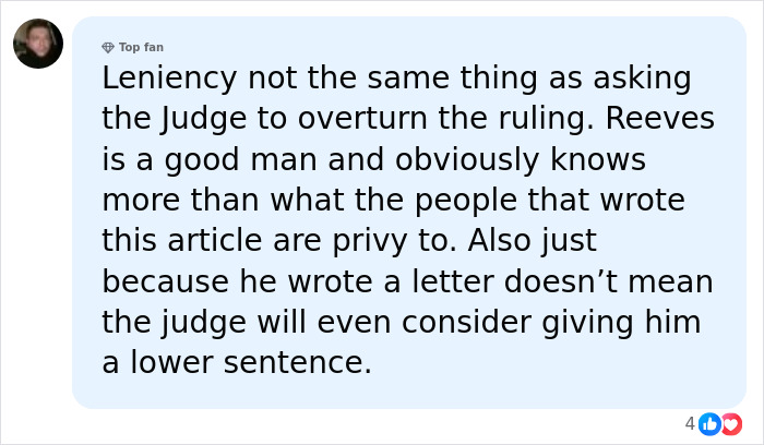 Top fan comment defending Keanu Reeves' knowledge and letter in Netflix fraud case Top fan comment defending Keanu Reeves' knowledge and letter in Netflix fraud case