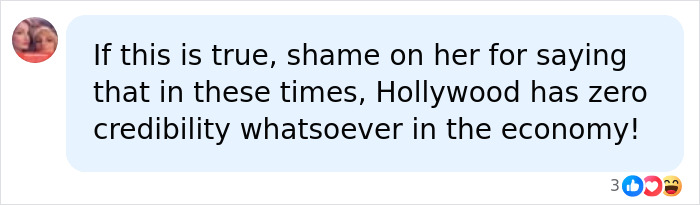 Comment criticizing Scarlett Johansson's statement about Hollywood and the economy Comment criticizing Scarlett Johansson's statement about Hollywood and the economy