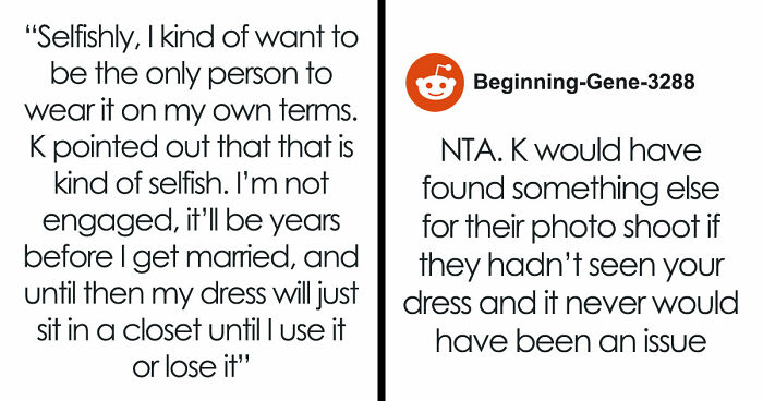 Woman Refuses To Lend Her Dream Wedding Dress For Friend’s Fantasy Photoshoot, Drama Explodes
