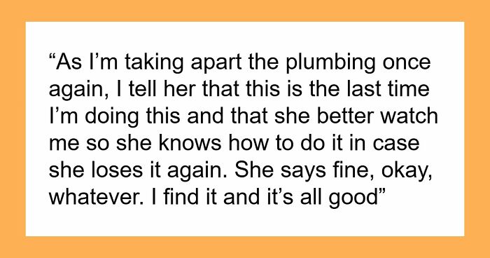 Guy Opens Sink’s Plumbing To Find GF’s Nose Piercing, Finally Snaps After The 6th Time