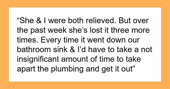 Guy Opens Sink’s Plumbing To Find GF’s Nose Piercing, Finally Snaps After The 6th Time