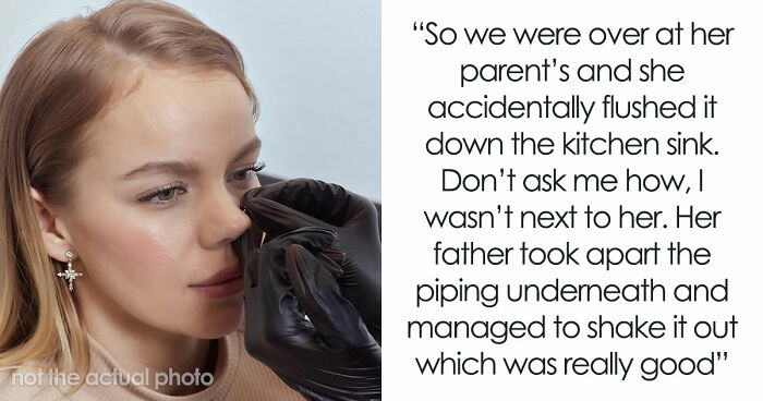 Guy Opens Sink’s Plumbing To Find GF’s Nose Piercing, Finally Snaps After The 6th Time