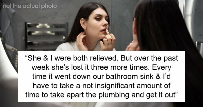 Guy Opens Sink’s Plumbing To Find GF’s Nose Piercing, Finally Snaps After The 6th Time
