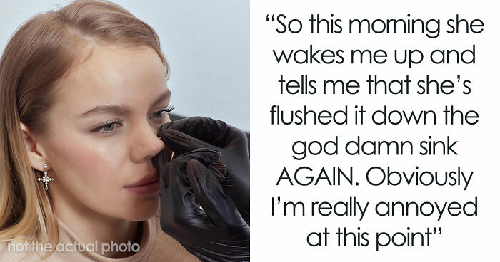 Guy Opens Sink’s Plumbing To Find GF’s Nose Piercing, Finally Snaps After The 6th Time