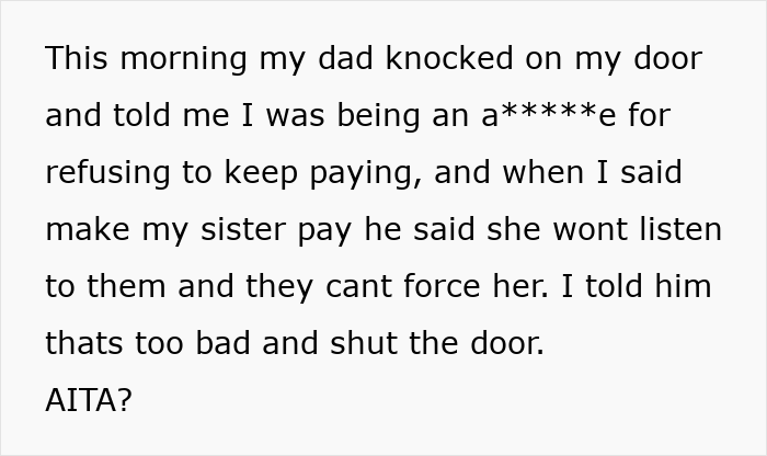 Parents Only Ask One Of Their Kids For Rent, Can’t Believe The Reaction: "Not My Problem To Solve" Parents Only Ask One Of Their Kids For Rent, Can’t Believe The Reaction: "Not My Problem To Solve"