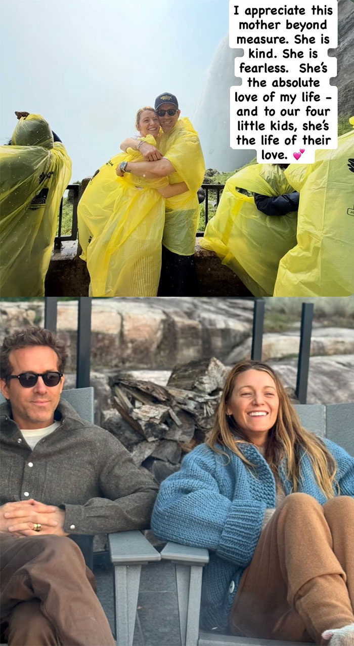 Blake Lively and Ryan Reynolds in two heartwarming photos, a celeb post for Mother's Day.