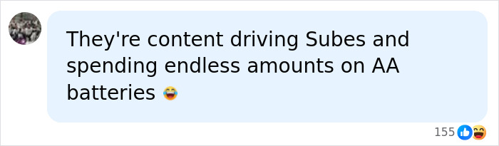 Social media comment about driving and battery usage Social media comment about driving and battery usage