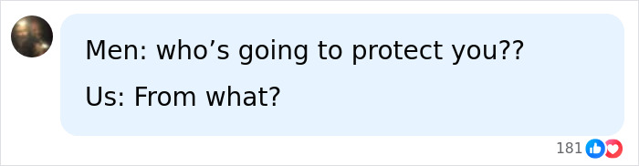 Comment on men asking who will protect women Comment on men asking who will protect women