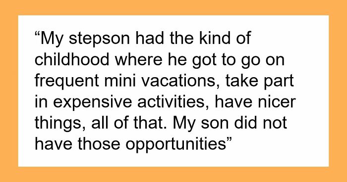 Son Wants To Feel Special By Going On First Vacation With Dad, Refuses To Go If Stepbro Is Going