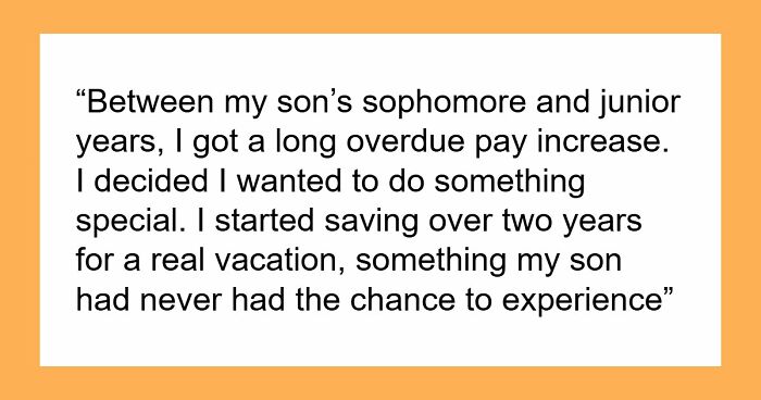 Son Wants To Feel Special By Going On First Vacation With Dad, Refuses To Go If Stepbro Is Going