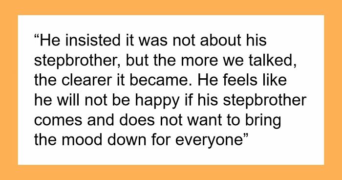 Son Wants To Feel Special By Going On First Vacation With Dad, Refuses To Go If Stepbro Is Going