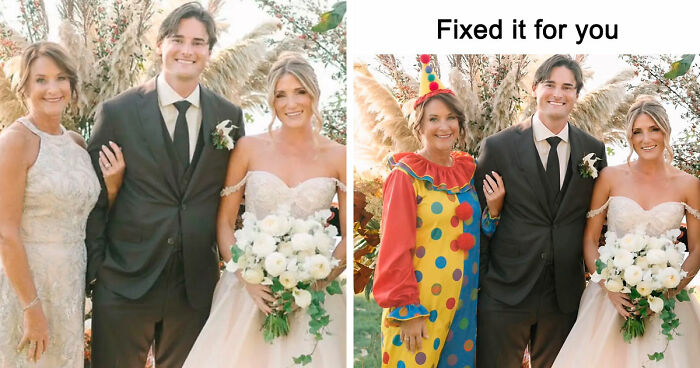 MIL Picks The Worst Possible Dress To Son’s Wedding, Gets Offended They Edit Her In The Photos