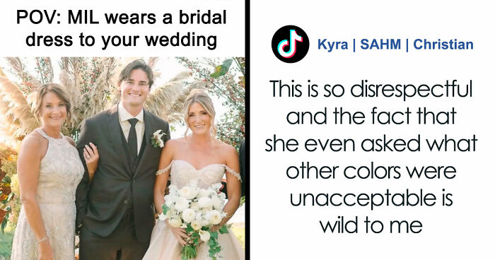 MIL Picks The Worst Possible Dress To Son’s Wedding, Gets Offended They Edit Her In The Photos