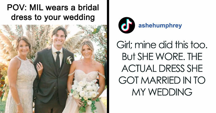 MIL Picks The Worst Possible Dress To Son’s Wedding, Gets Offended They Edit Her In The Photos