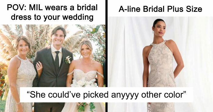 MIL Picks The Worst Possible Dress To Son’s Wedding, Gets Offended They Edit Her In The Photos