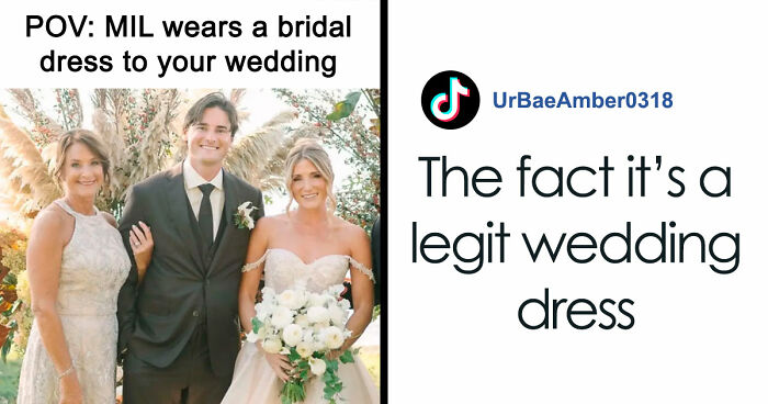 MIL Picks The Worst Possible Dress To Son’s Wedding, Gets Offended They Edit Her In The Photos