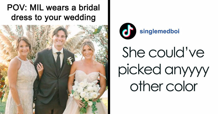 MIL Picks The Worst Possible Dress To Son’s Wedding, Gets Offended They Edit Her In The Photos