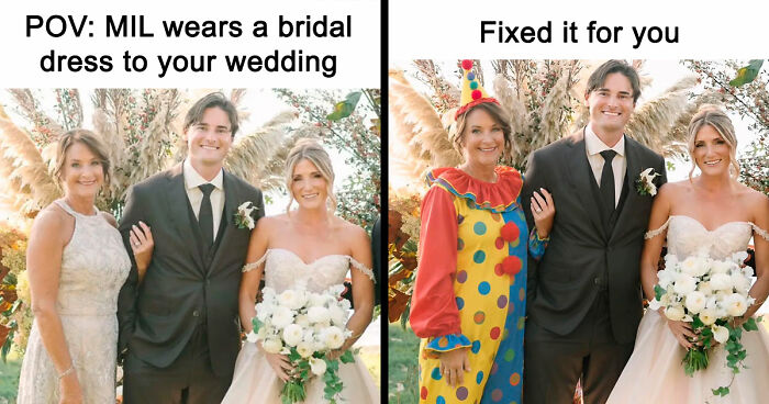 MIL Picks The Worst Possible Dress To Son’s Wedding, Gets Offended They Edit Her In The Photos