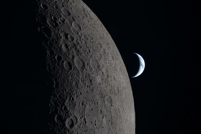 Capturing The Details Of The Moon And The Beauty Of Earth