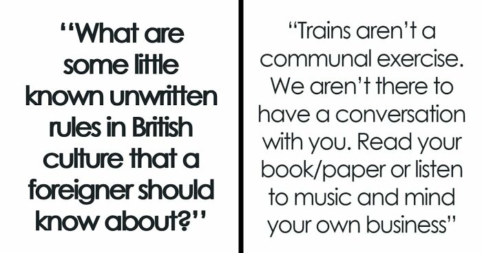 73 Brits Share “Unwritten” Rules In Their Country That Foreigners Might Not Know About