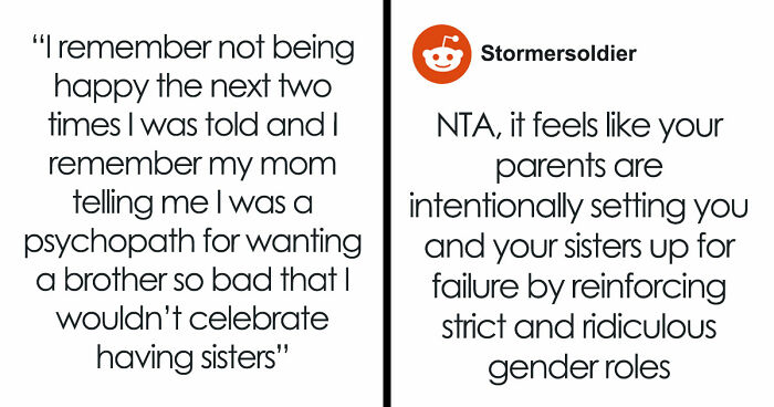 Lonely 16YO Wants A Brother As He Has 5 Sisters, Parents Who Enforced Gender Roles Shame Him For It
